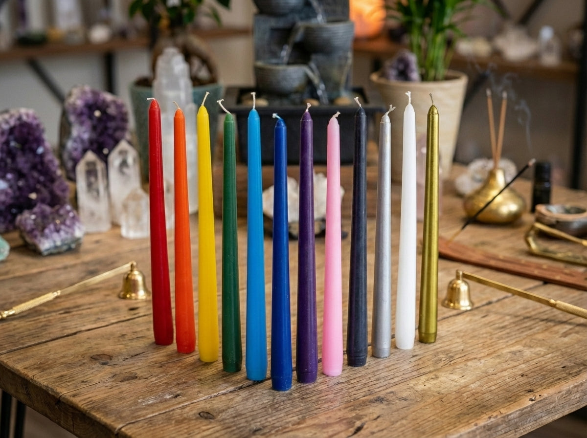 Velas cónicas surtidas de 10" (paquete de 12)