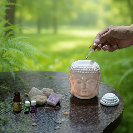 Ceramic Buddha Head Oil Burner