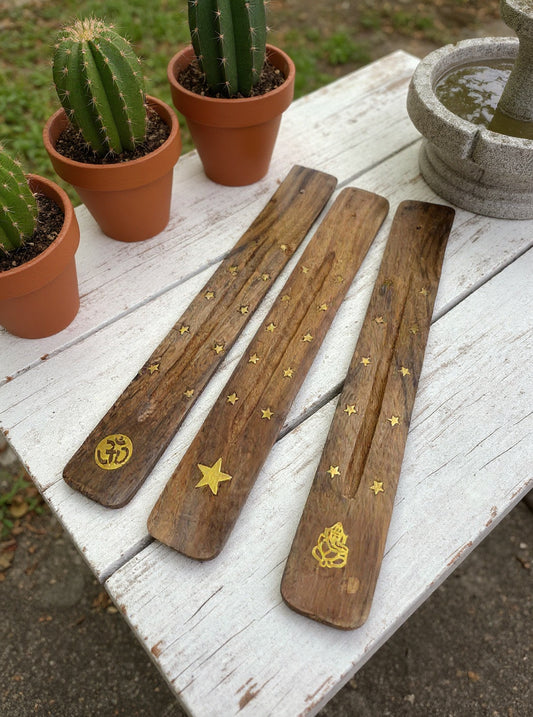 Incense Holder with Brass Inlay