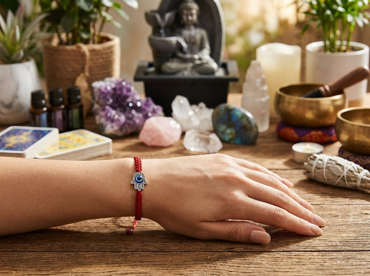 Pulsera Hamsa con ojo malvado