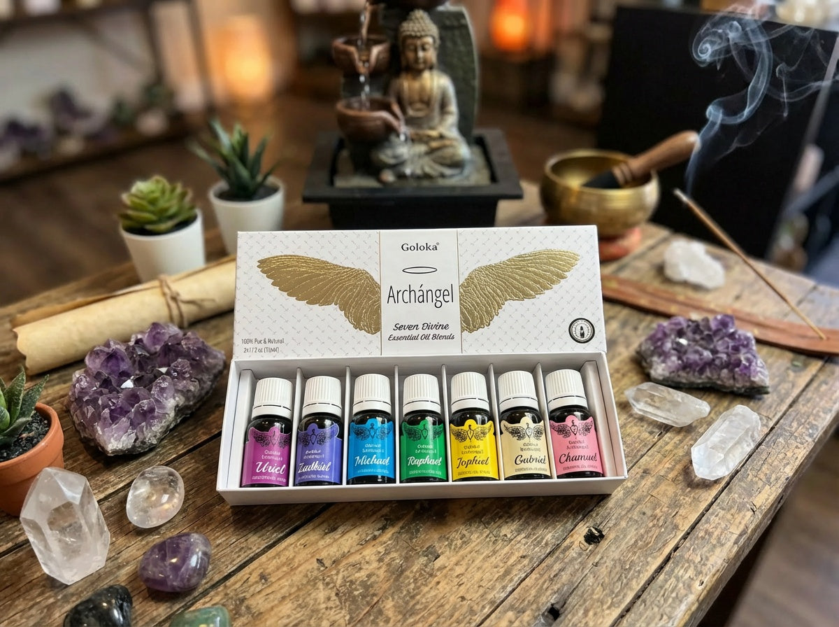 Set de regalo de aceites esenciales de los Siete Arcángeles de Goloka 