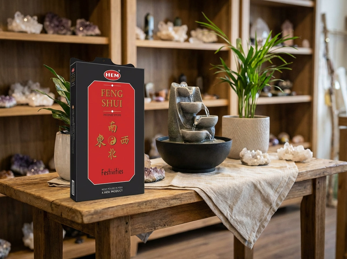 Paquete de regalo de incienso Hem Feng Shui, 20 varillas (5 paquetes por caja) 