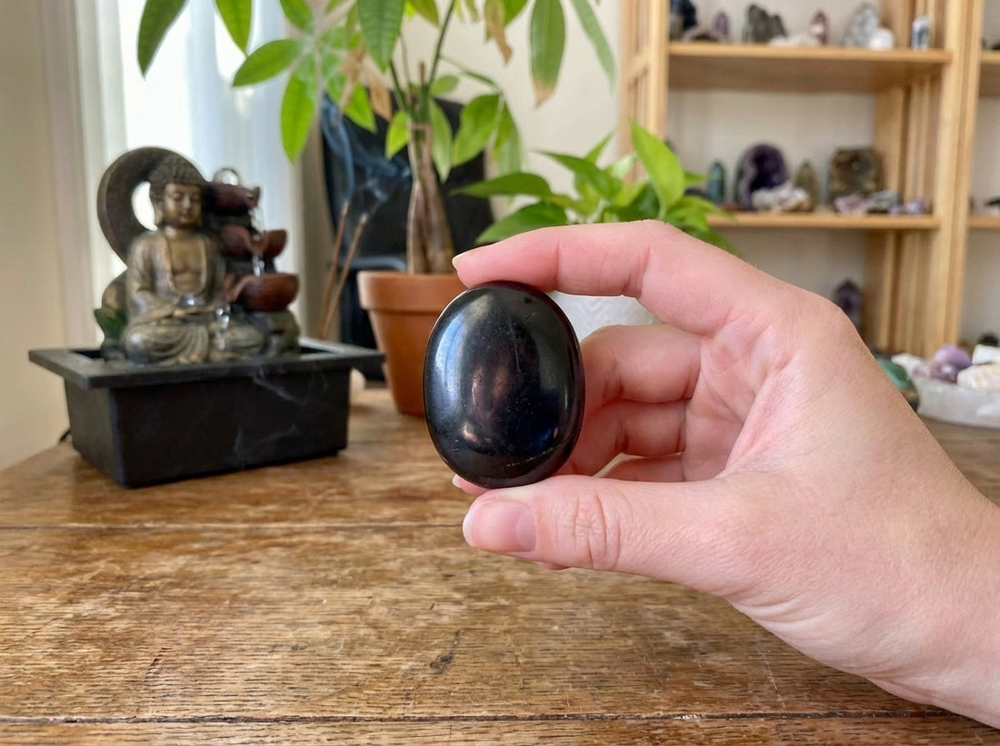 AAA Shungite Palm Stone (STN68)