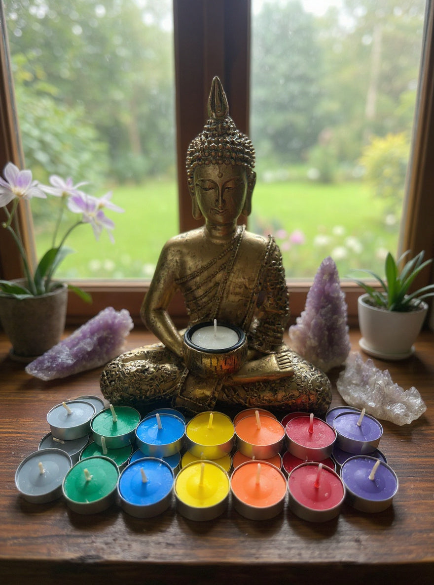 Velas de té de chakras sin aroma