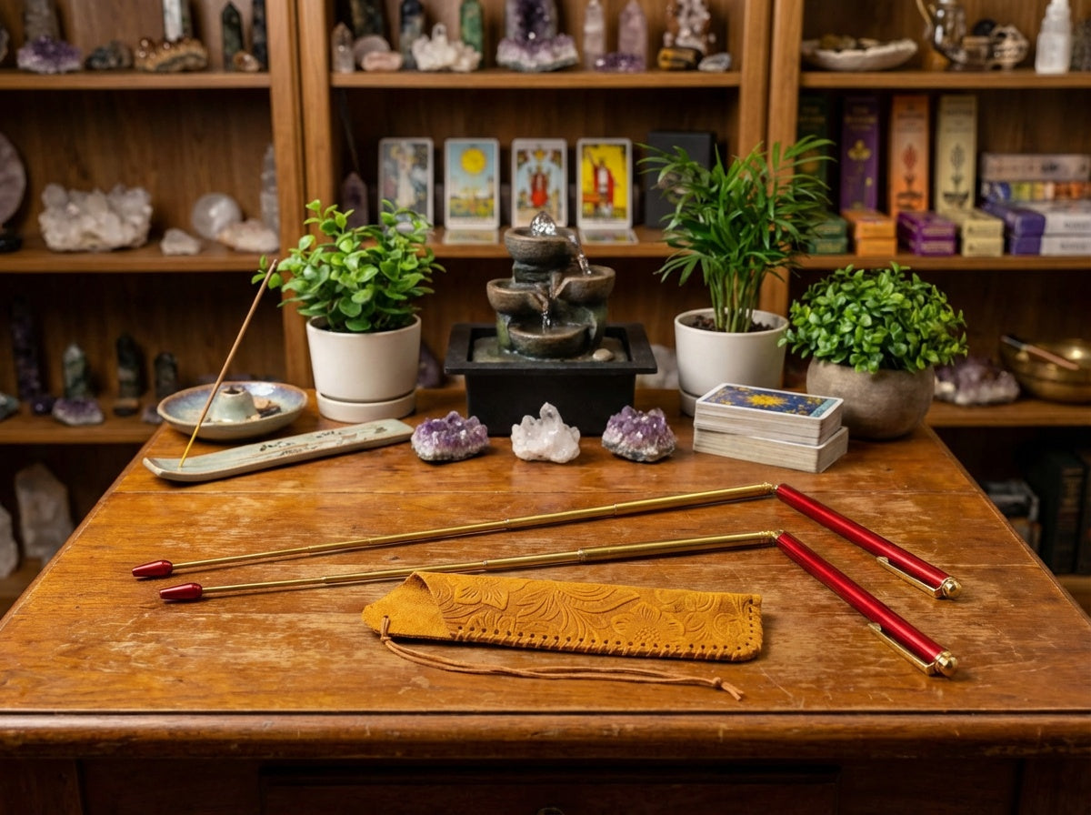 Retractable Brass Dowsing Rods