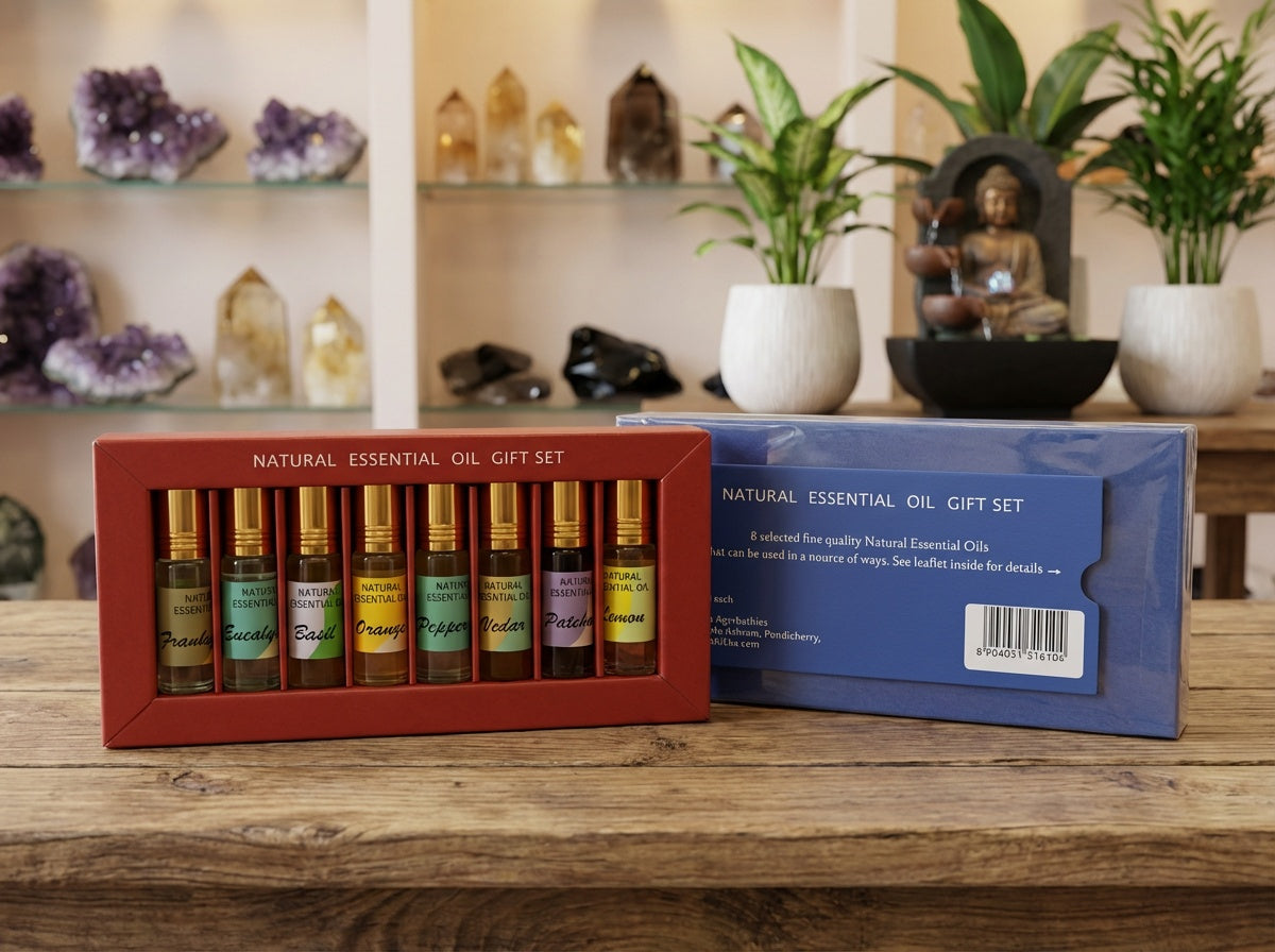 AOLS8 - Juego de 8 aceites esenciales naturales Auroshika, 5 ml - 1/6 fl.oz.