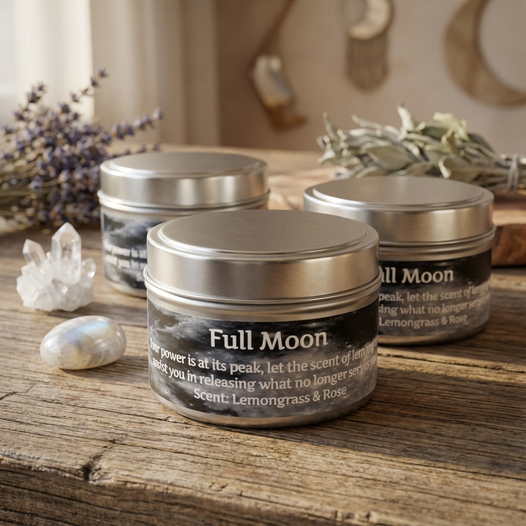 Full Moon Tin Candle