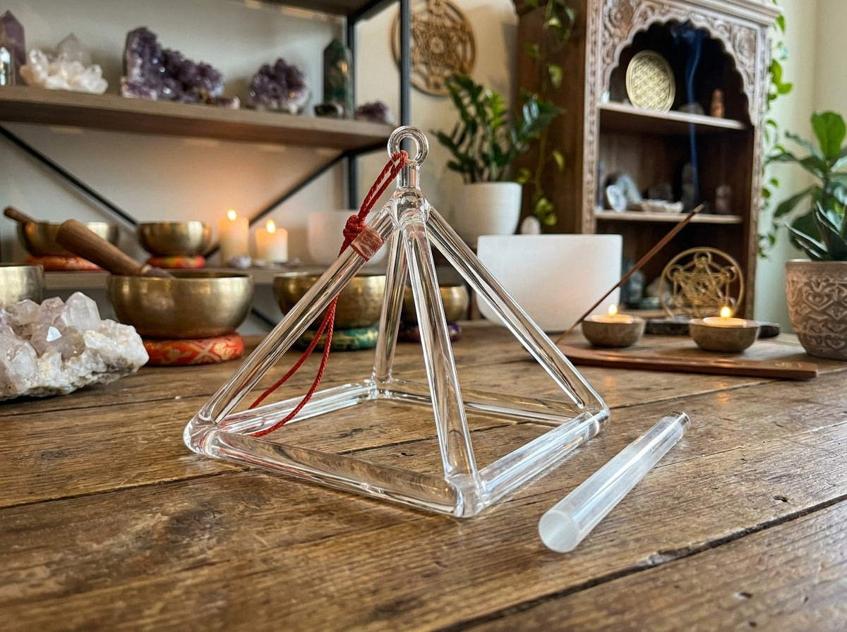 Quartz Crystal Singing Pyramids
