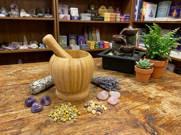 Bamboo Mortar & Pestle Set