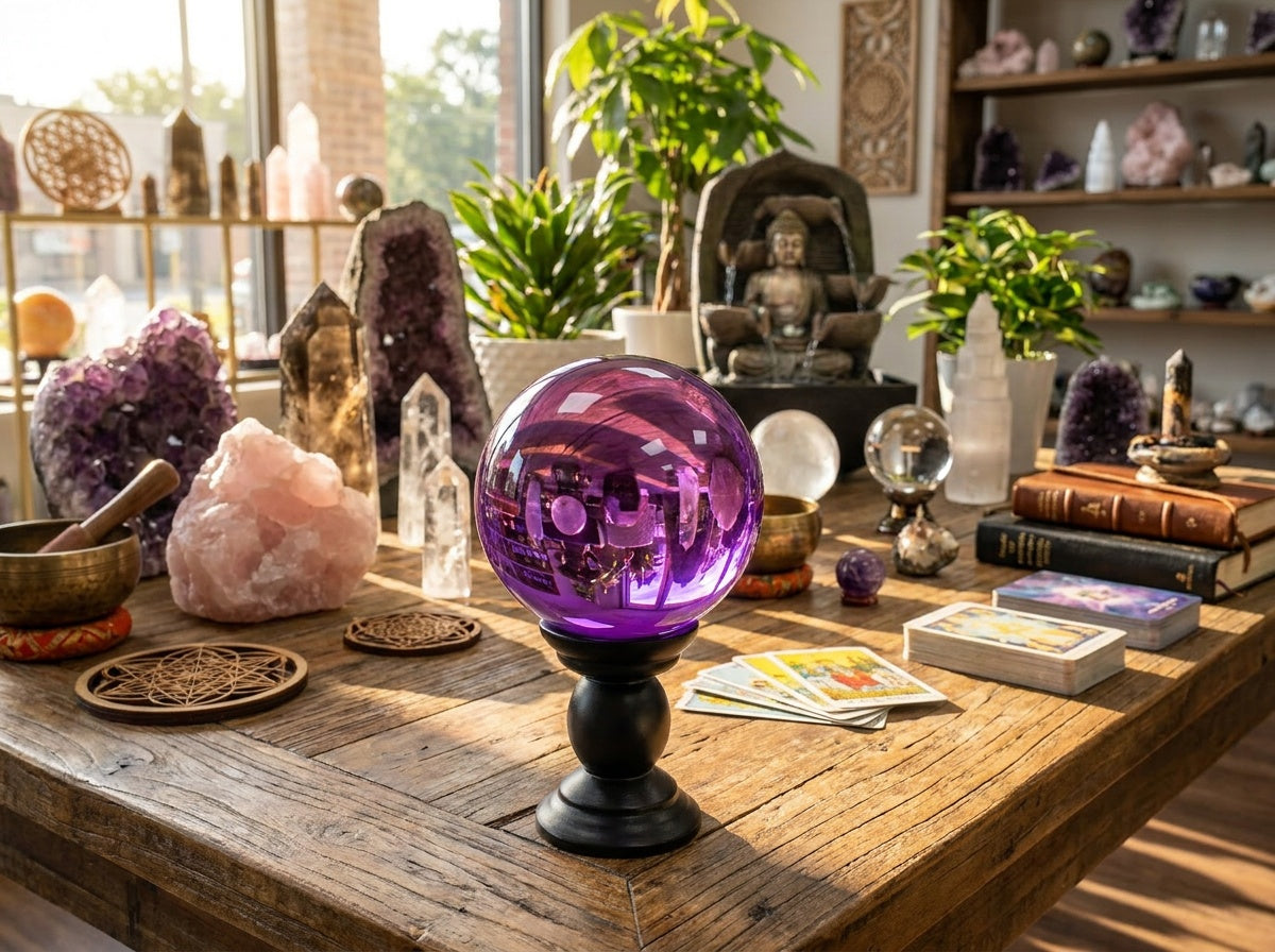 5" Crystal Balls With Stand