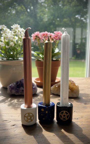 Metallic Chime Candle Trio
