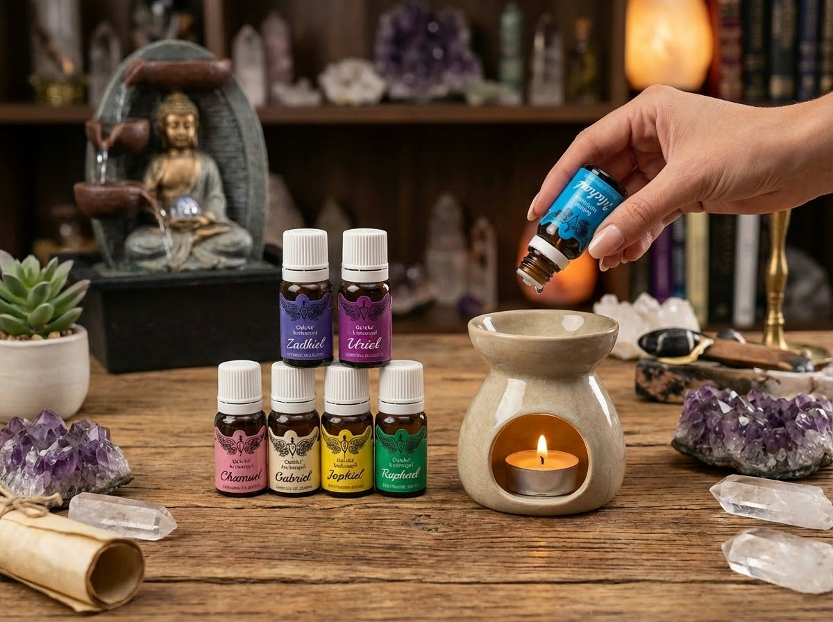 Set de regalo de aceites esenciales de los Siete Arcángeles de Goloka 