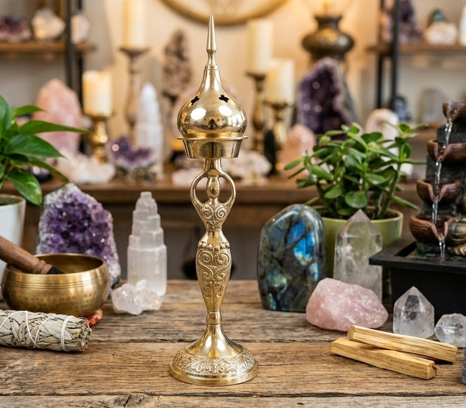 Brass Goddess Cone & Resin Burner