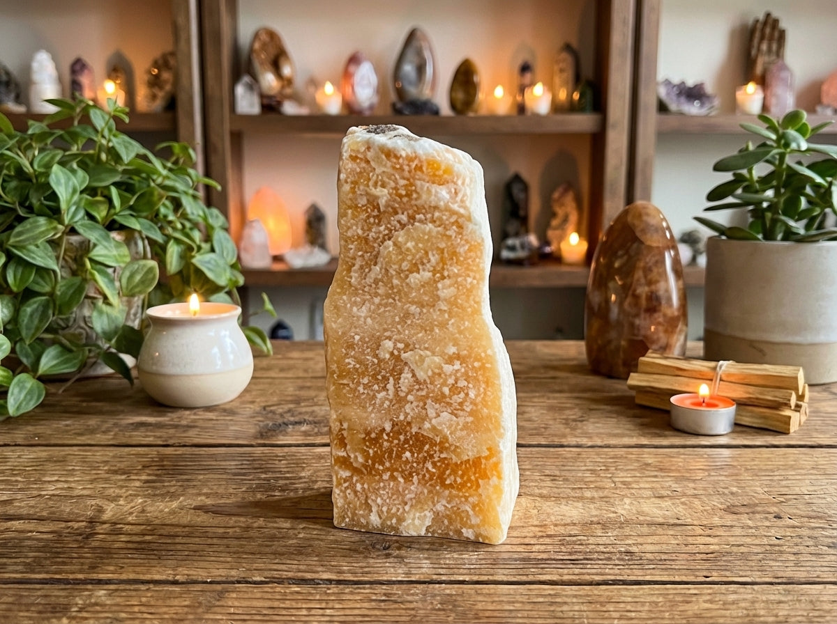 Raw Orange Calcite Freeform