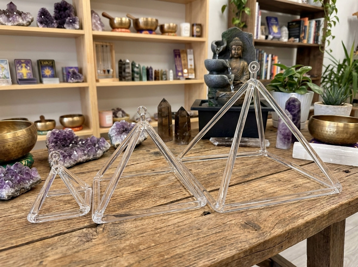 Quartz Crystal Singing Pyramids