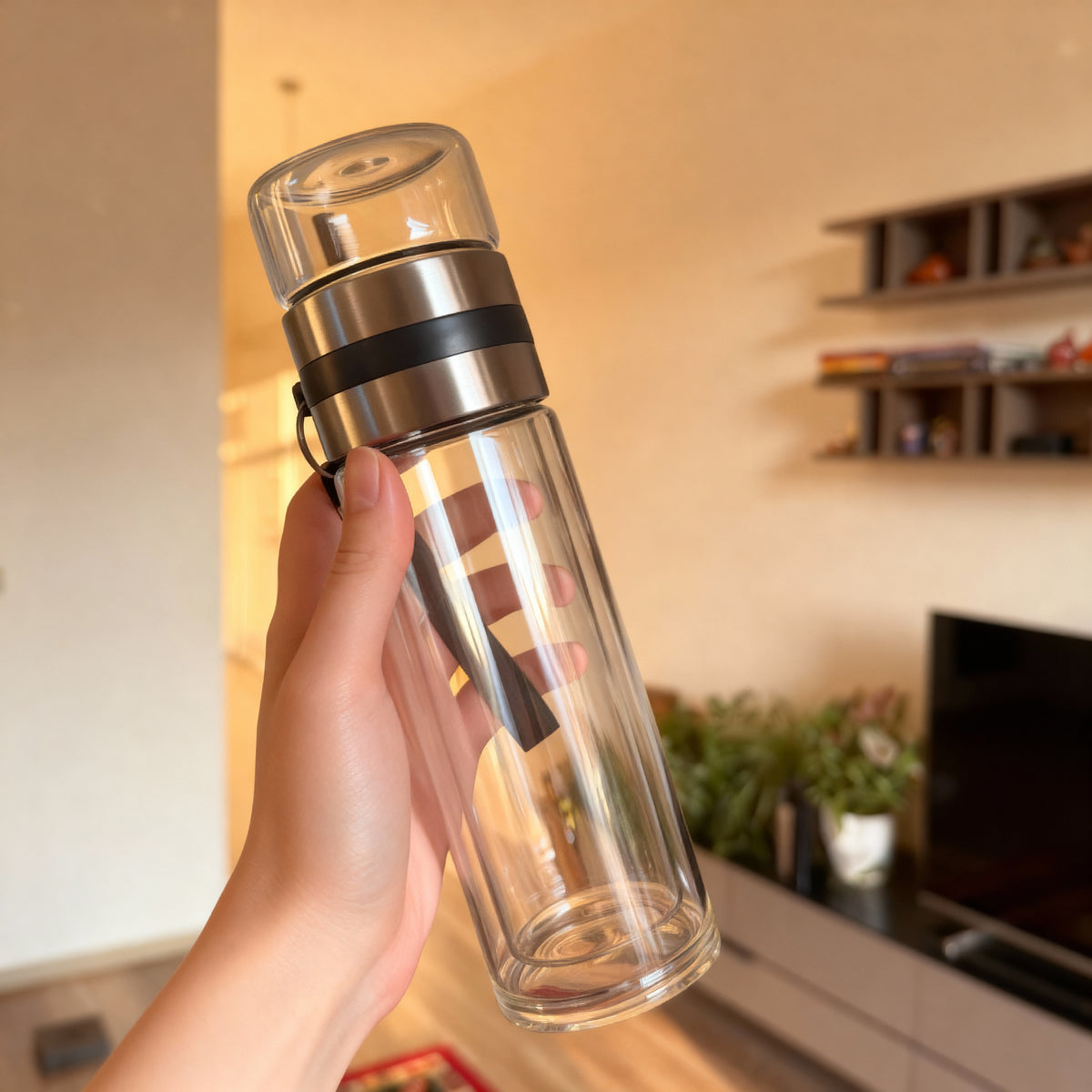 Double Wall Glass Infuser Bottle
