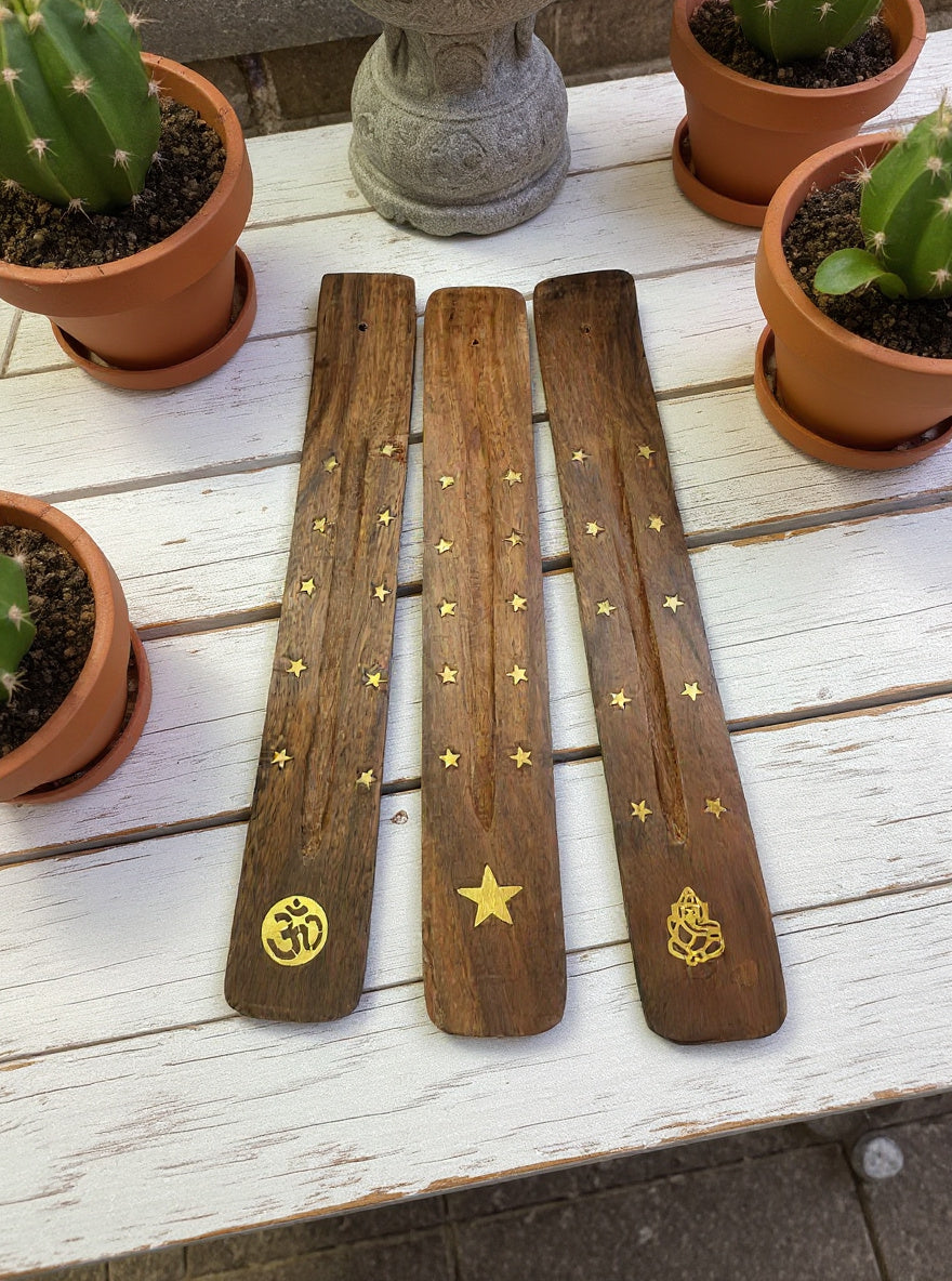 Incense Holder with Brass Inlay