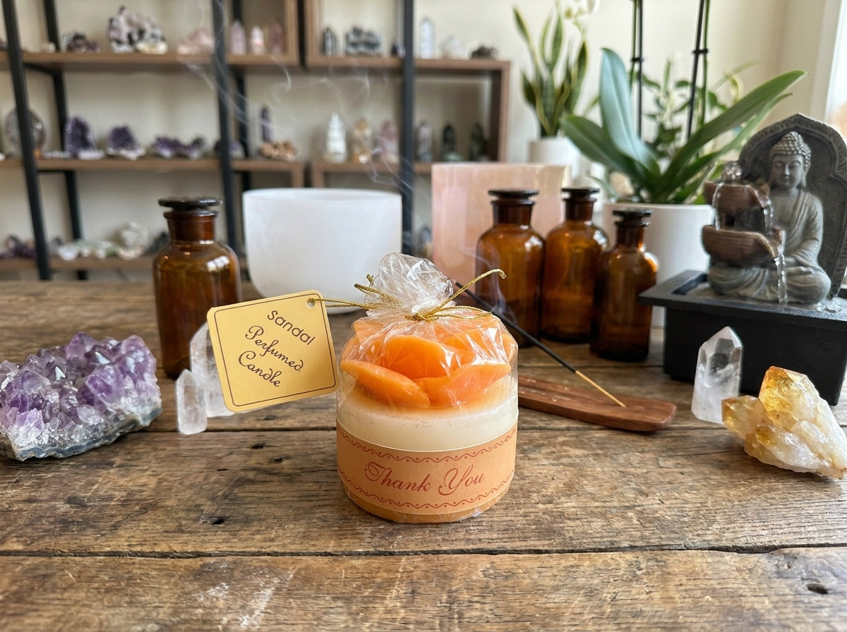 Vela de agradecimiento con forma de flor de Auroshikha