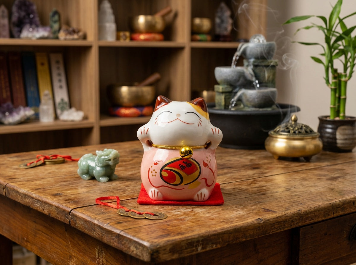 Five Blessings Fortune Cat