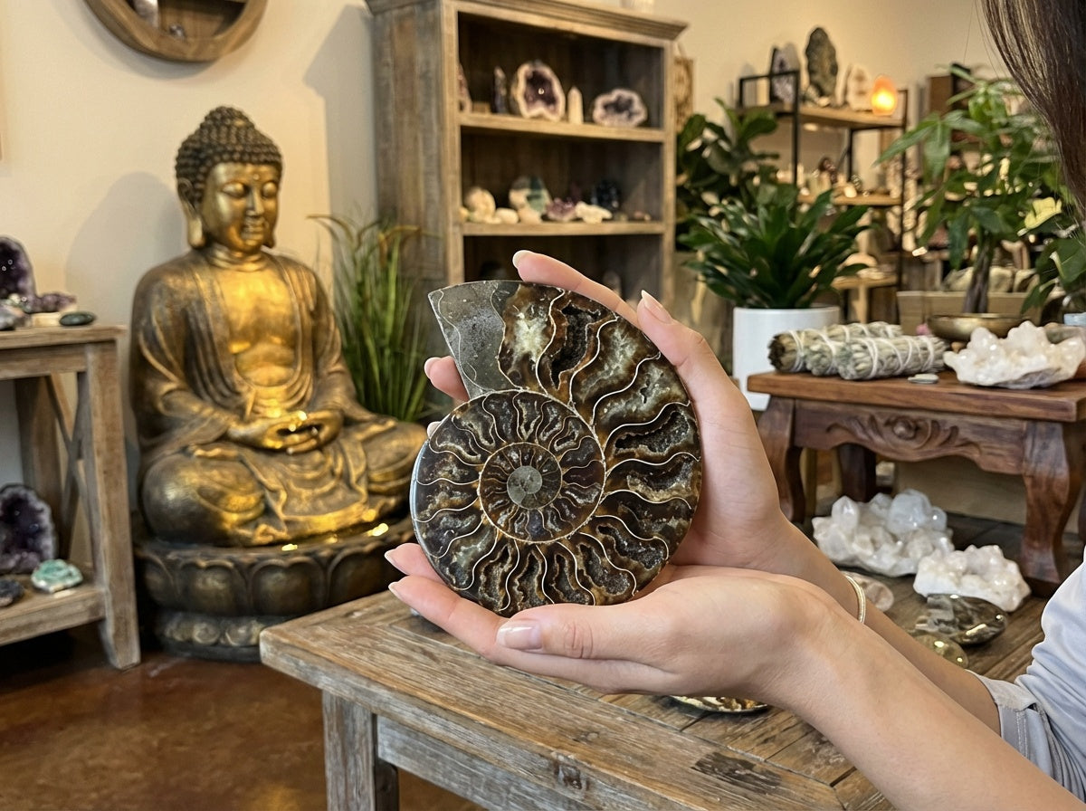 Large Polished Ammonite Fossil