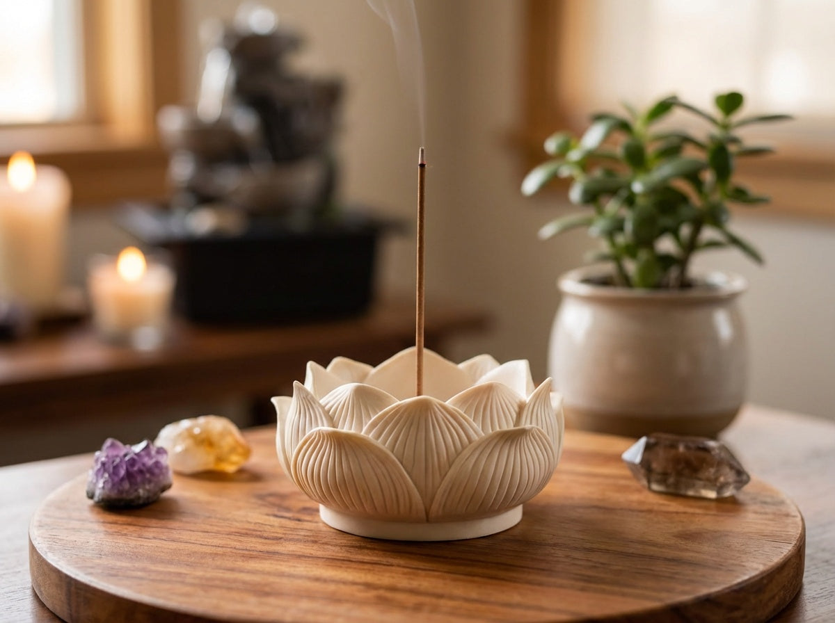 White Lotus Incense Burner