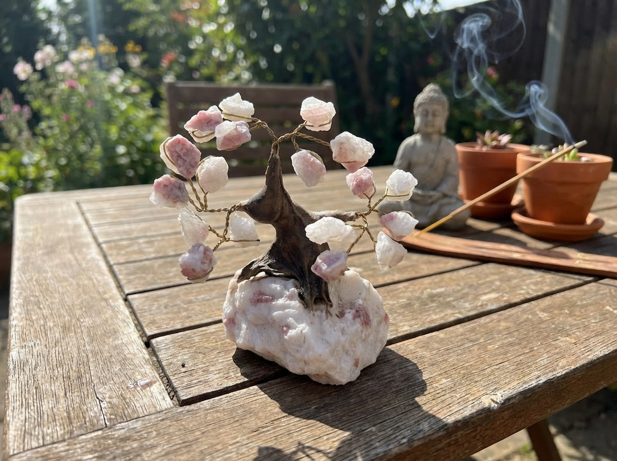 Miniárboles de chakras de cristal
