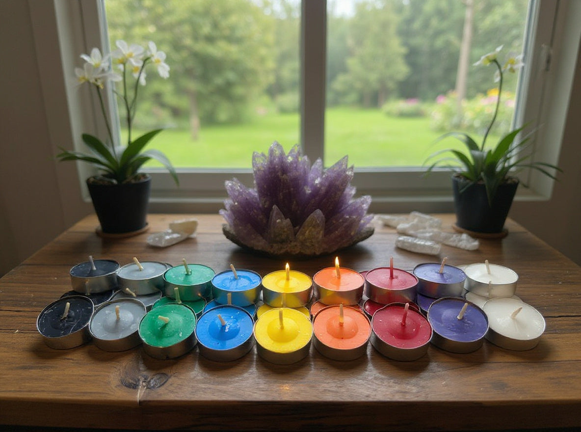 Velas de té de chakras sin aroma