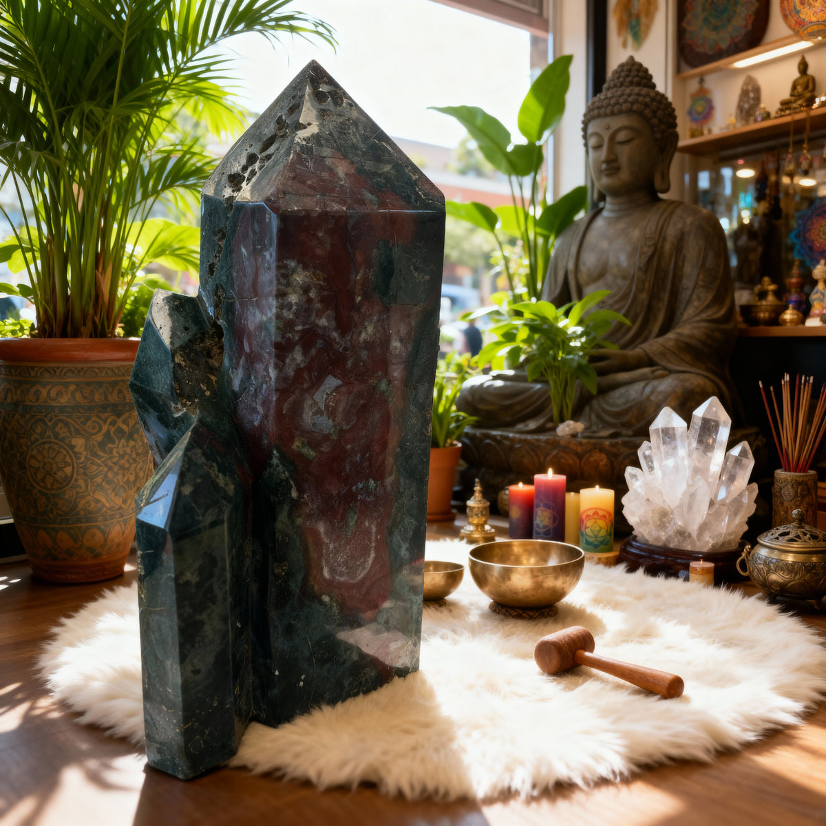 Amethyst & Moss Agate - Very Rare