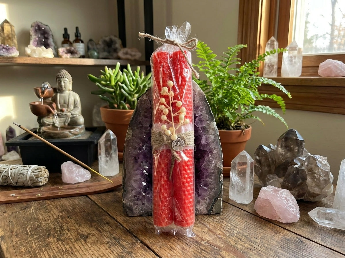8" Natural Beeswax Candles