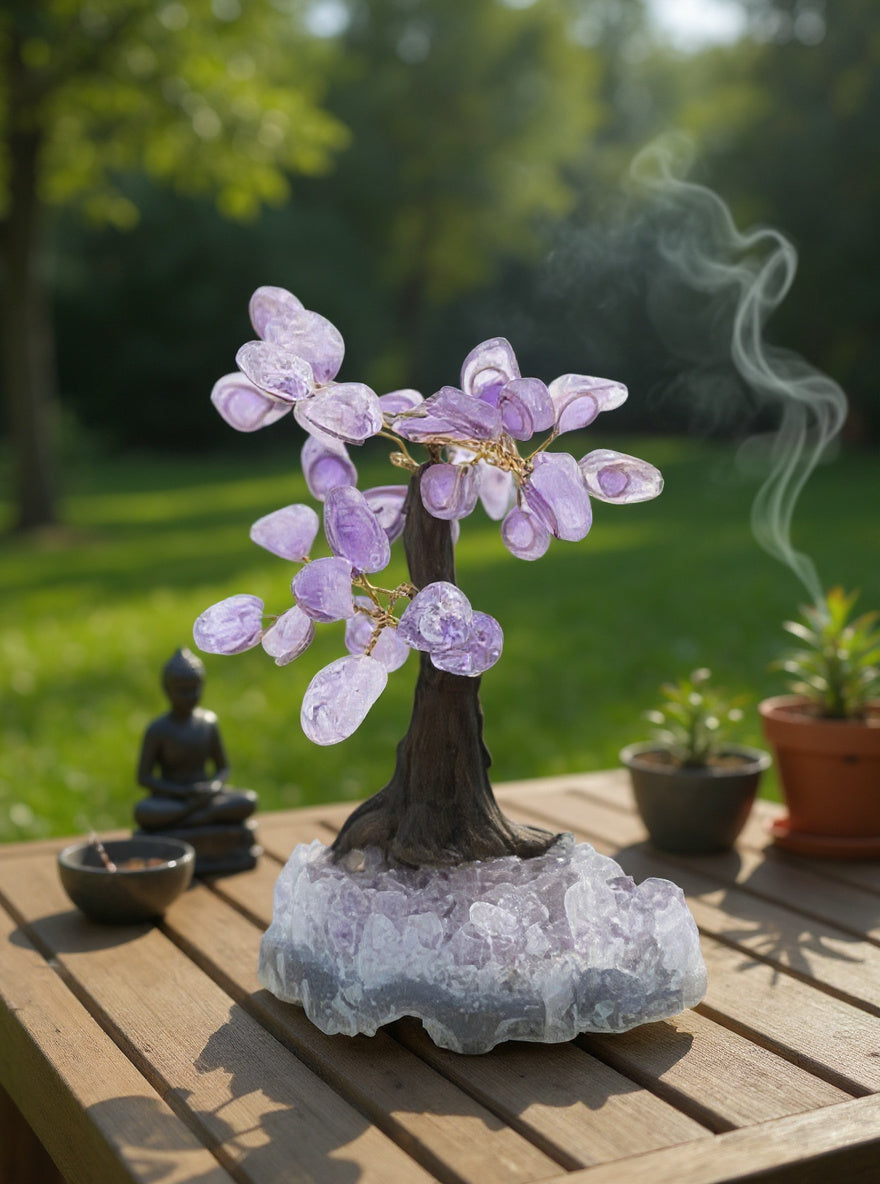 Miniárboles de chakras de cristal