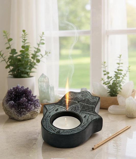 Hand of Fatima Soapstone Burner