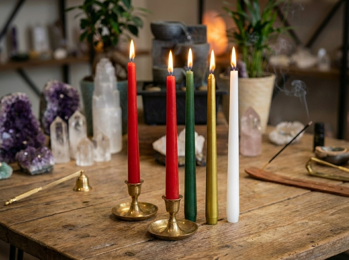 Velas cónicas surtidas de 10" (paquete de 12)