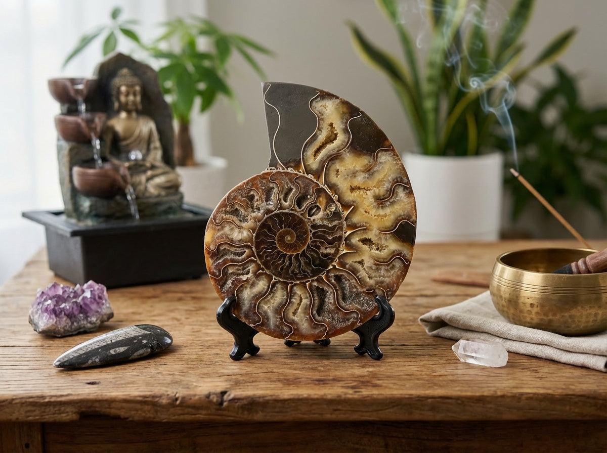 Large Polished Ammonite Fossil