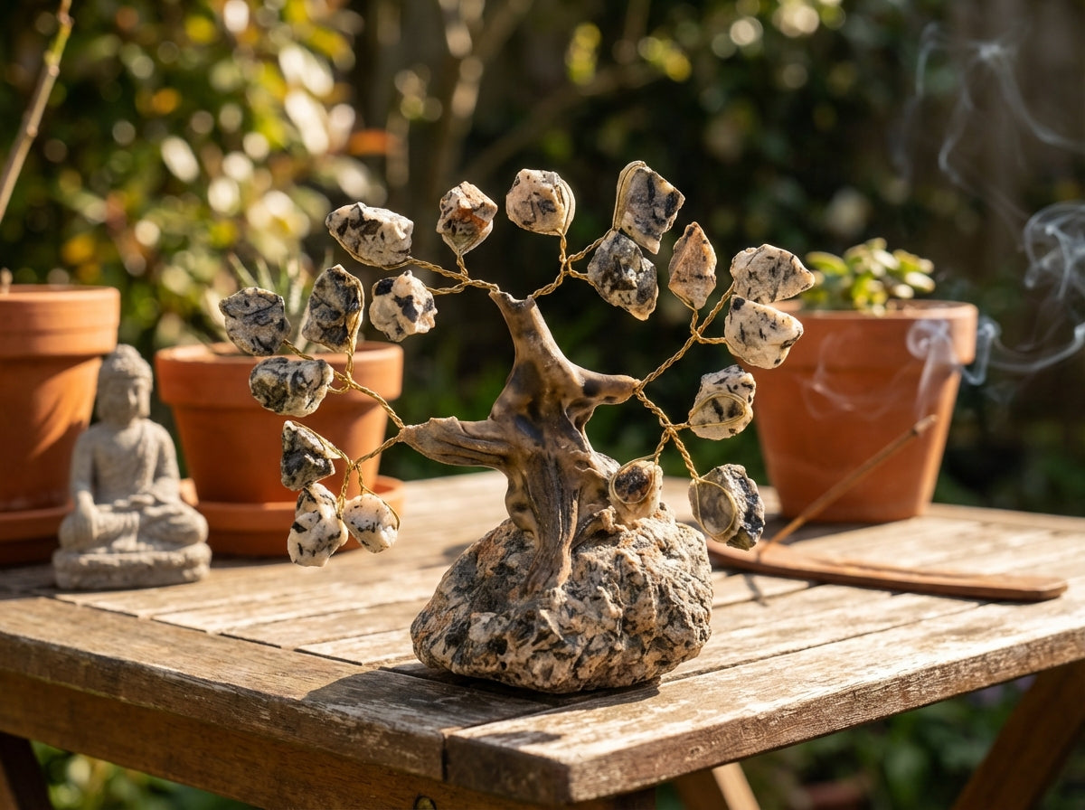 Miniárboles de chakras de cristal