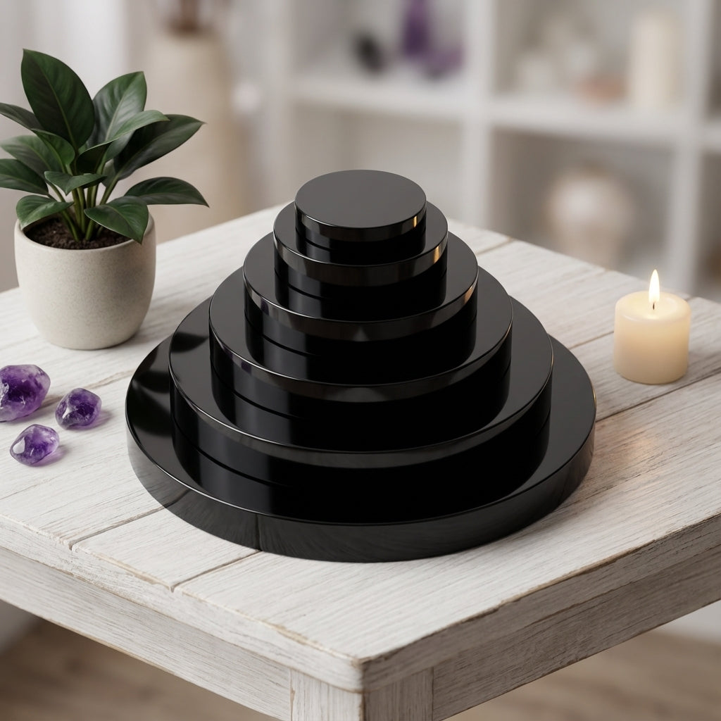 Black Obsidian Mirror