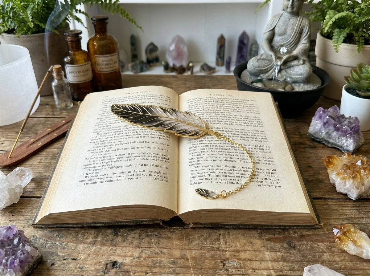 Metal Feather Bookmark