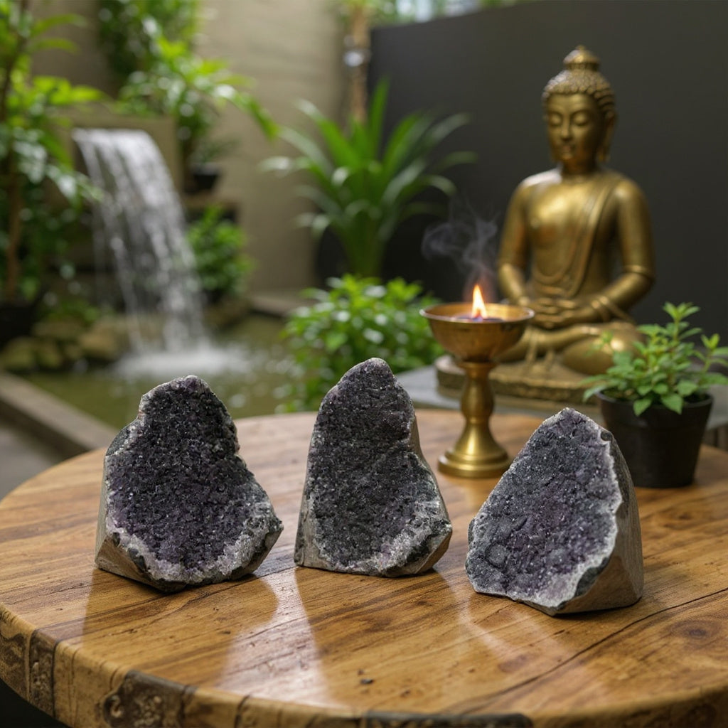 Black Amethyst Raw Clusters