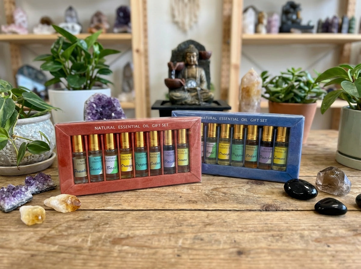 AOLS8 - Juego de 8 aceites esenciales naturales Auroshika, 5 ml - 1/6 fl.oz.