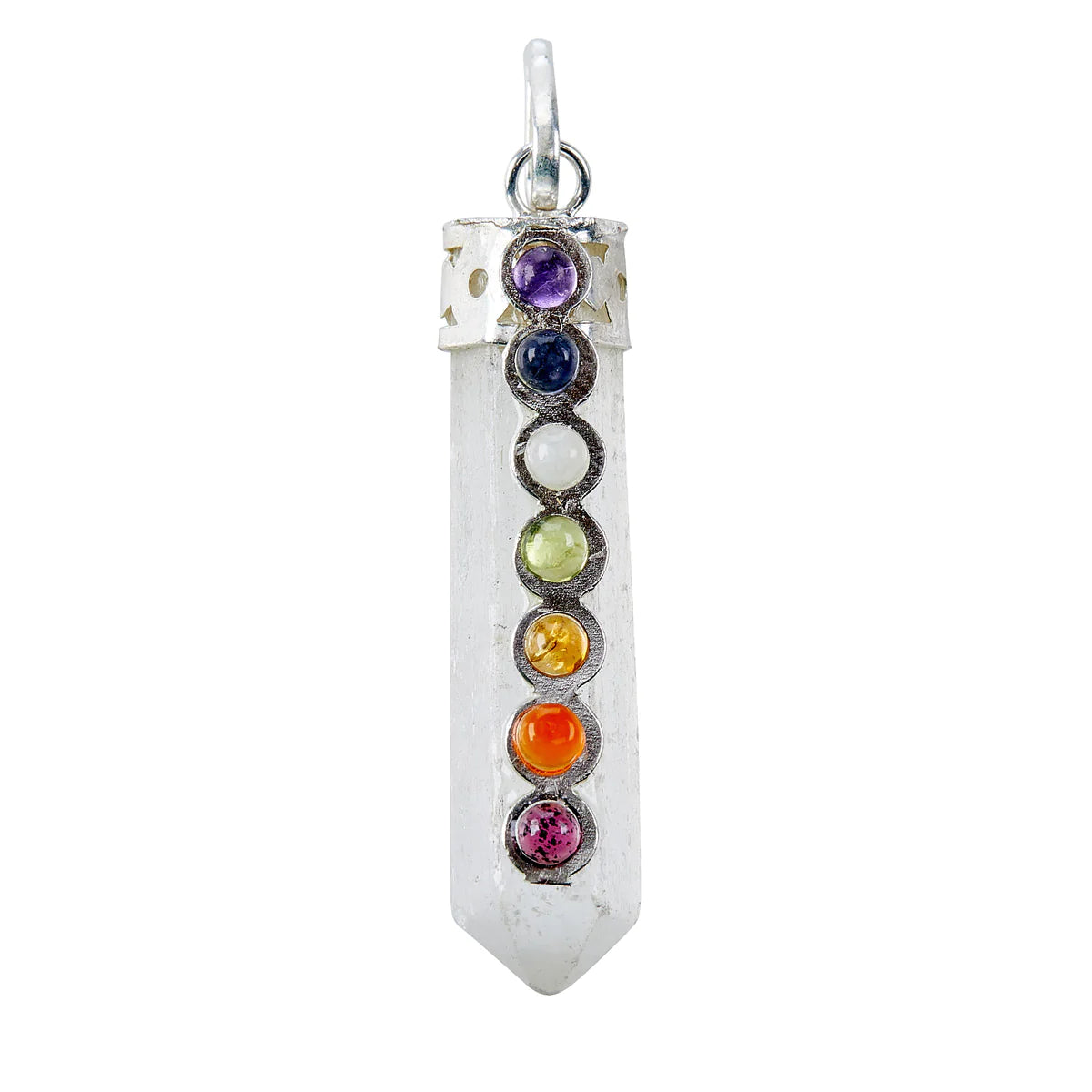 Selenite Chakra Pendant