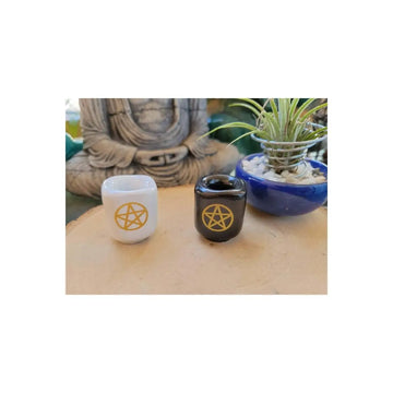 Ceramic Chime Candle Holder with Pentacle