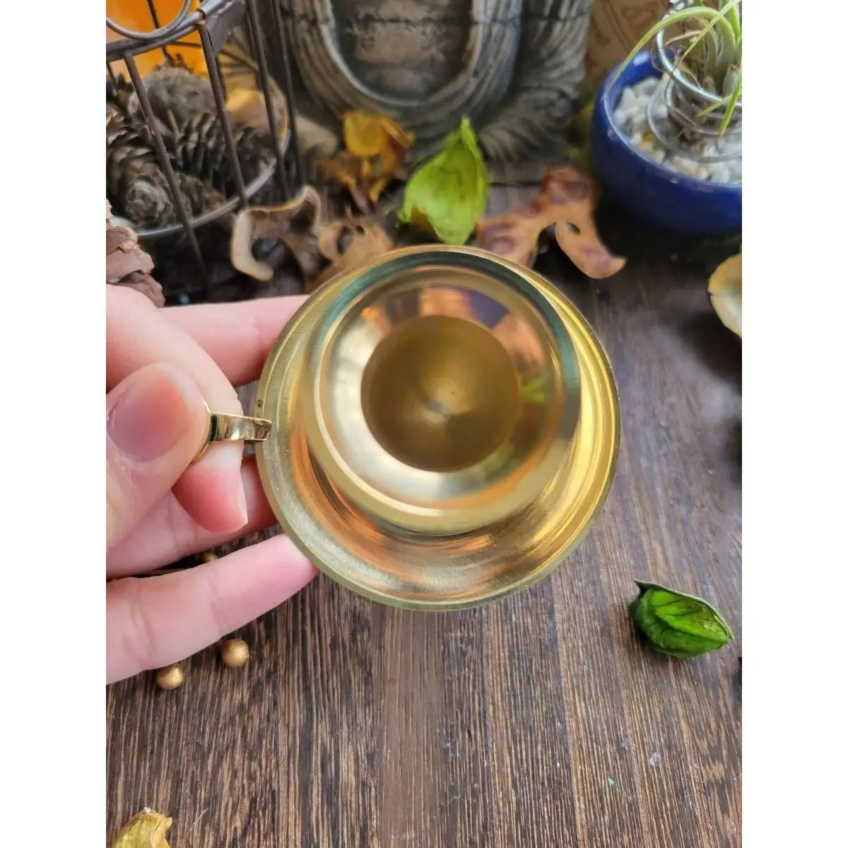 Brass Chamberstick Tapered Candle Holder