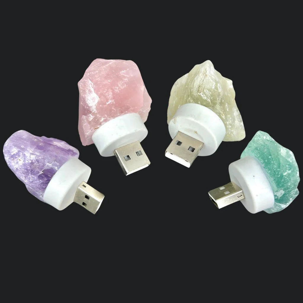 Crystal Raw Stone USB Night Light