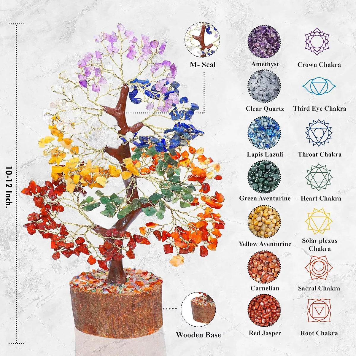 Pequeño árbol de los siete chakras