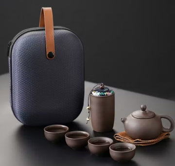 Ceramic Travel Teaset with Carrying Case