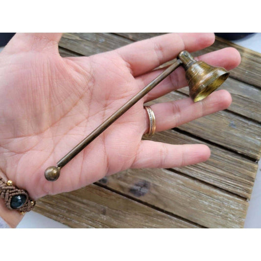 swivel Metal Candle Snuffer - Antique Honey Gold Finish