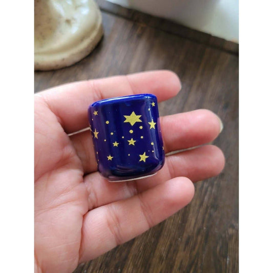 Ceramic Blue and Gold Star Chime Holders
