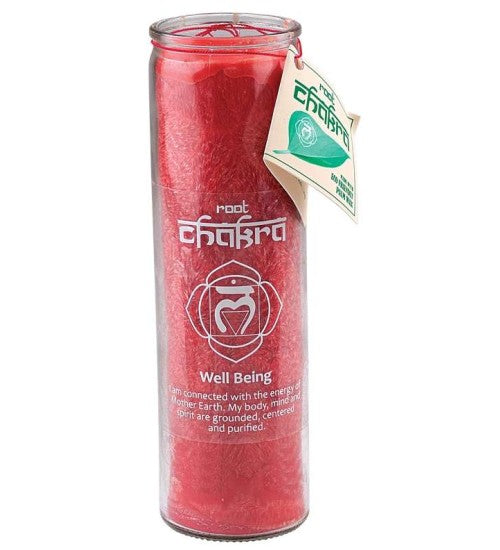 Chakra Glass Pillar Candle