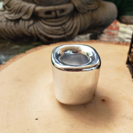 Metallic Ceramic Chime Candle Holder